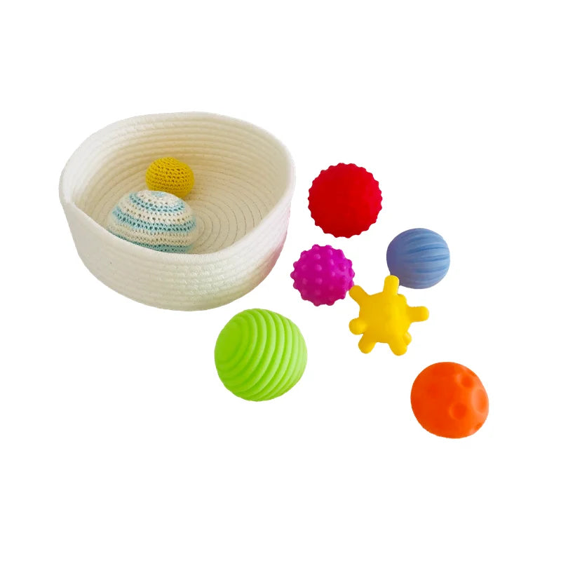 Wondermonti Tactile Treasures: Sensory Balls with Basket for Early Development