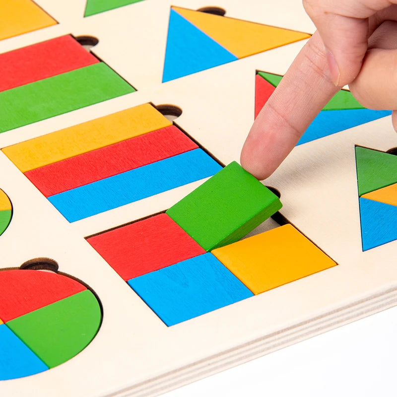 Wondermonti Fractional Shapes: Colorful Geometric Board for Learning and Fun