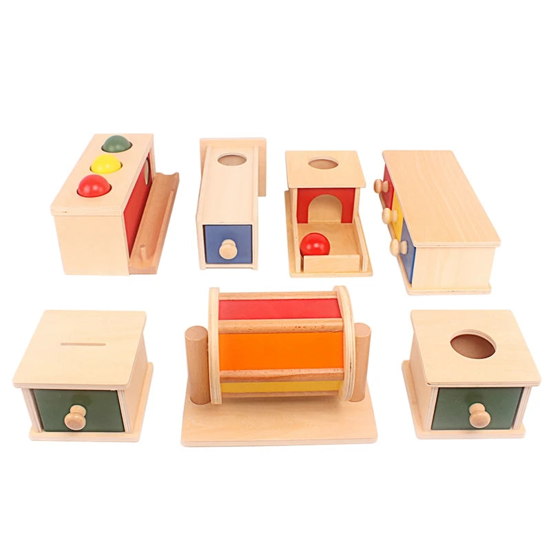 Wondermonti Sensory Drums: Montessori Spinning and Matching Toys for Toddlers