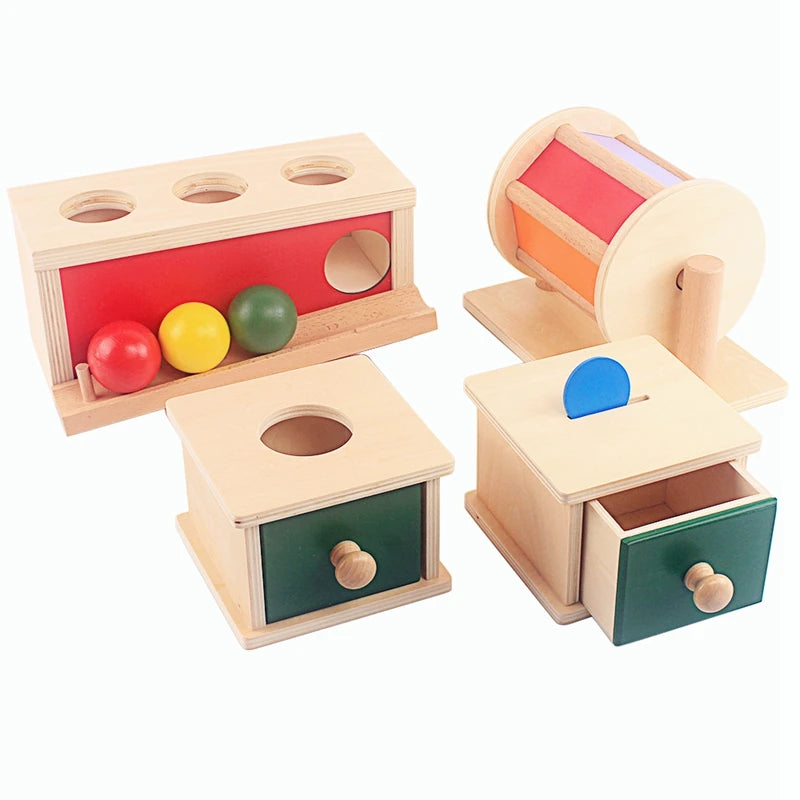 Wondermonti Sensory Drums: Montessori Spinning and Matching Toys for Toddlers