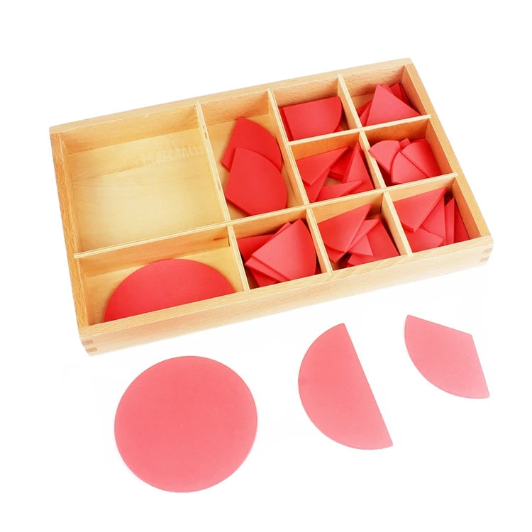 Wondermonti Fraction Fun: Montessori Labeled Circle Board for Preschool Learning