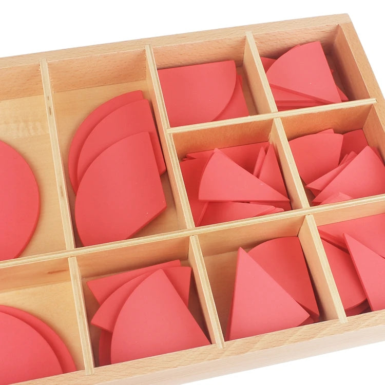Wondermonti Fraction Fun: Montessori Labeled Circle Board for Preschool Learning