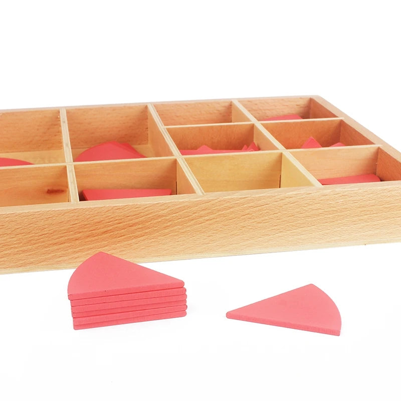 Wondermonti Fraction Fun: Montessori Labeled Circle Board for Preschool Learning