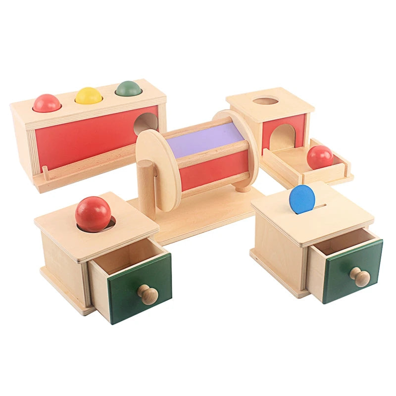 Wondermonti Sensory Drums: Montessori Spinning and Matching Toys for Toddlers
