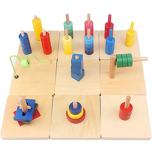 Wondermonti Discovery Dowels: Colorful Discs for Vertical & Horizontal Coordination