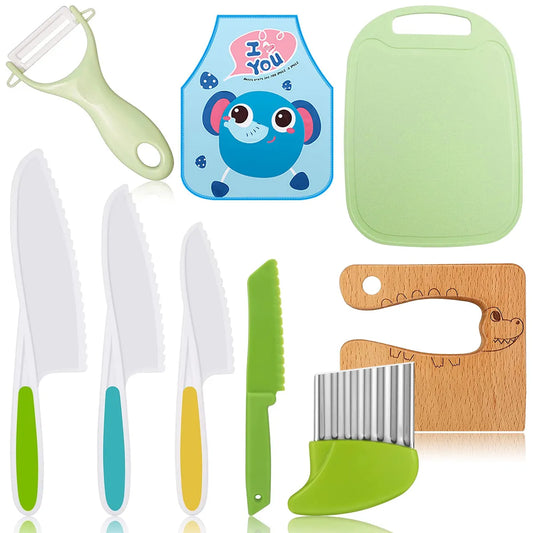 Wondermonti Kiddie Chef: Safe Plastic Fruit Cutting Set for Young Cooks